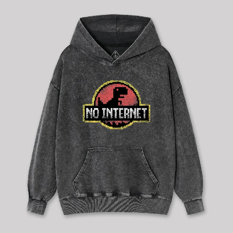 No Internet Washed Hoodie