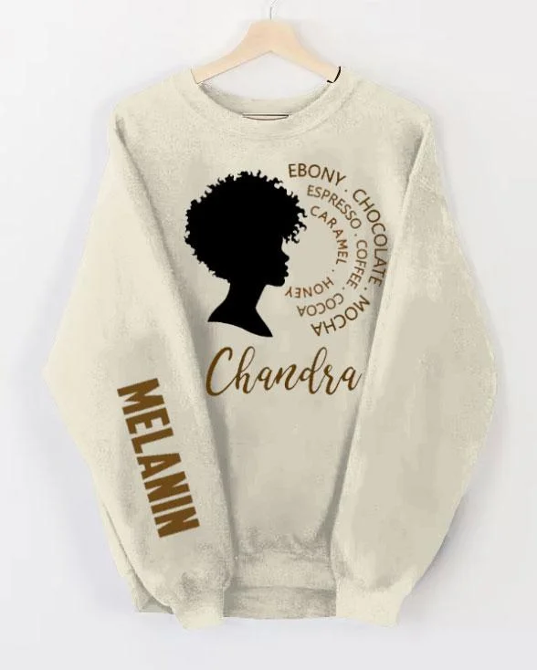 Balck Girl Ebony Chocolate Long Sleeve Sweatshirt