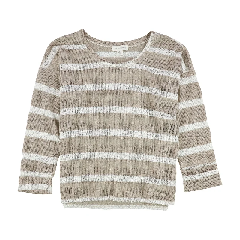 Treasure & Bond Womens Lightweight Stripe Pullover Sweater