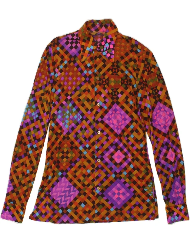 KEN SCOTT Womens Shirt Blouse UK 14 Large Multicoloured Geometric