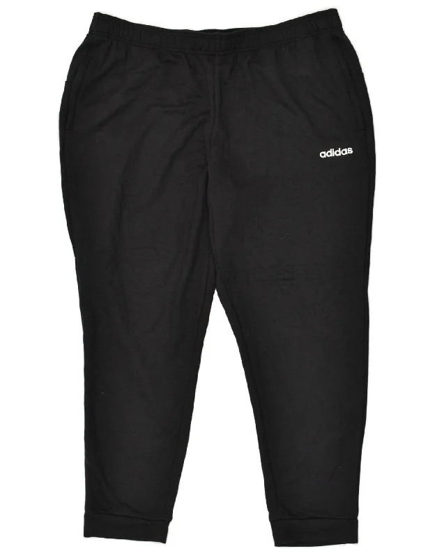 ADIDAS Womens Tracksuit Trousers UK 20 2XL Black Polyester