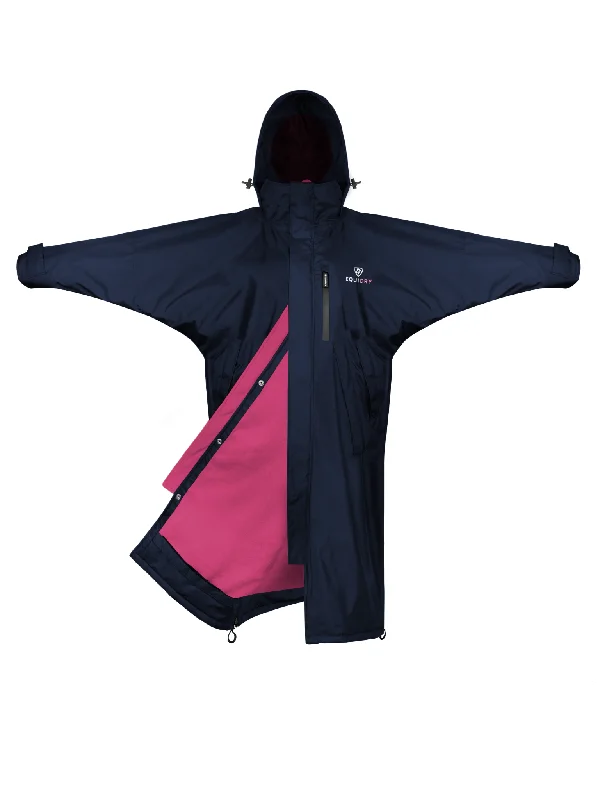 Evolution Women's | Thin Fleece | Stowaway Hood | Navy/Raspberry