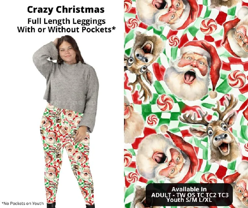 Crazy Christmas Full Length Leggings w/ Pockets