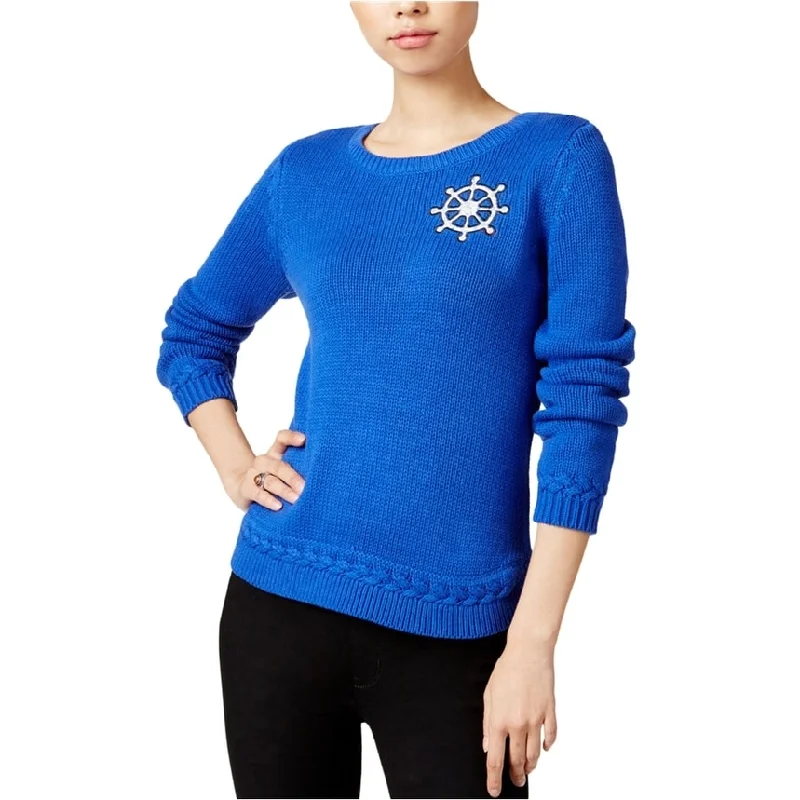 Maison Jules Womens Patch Knit Sweater