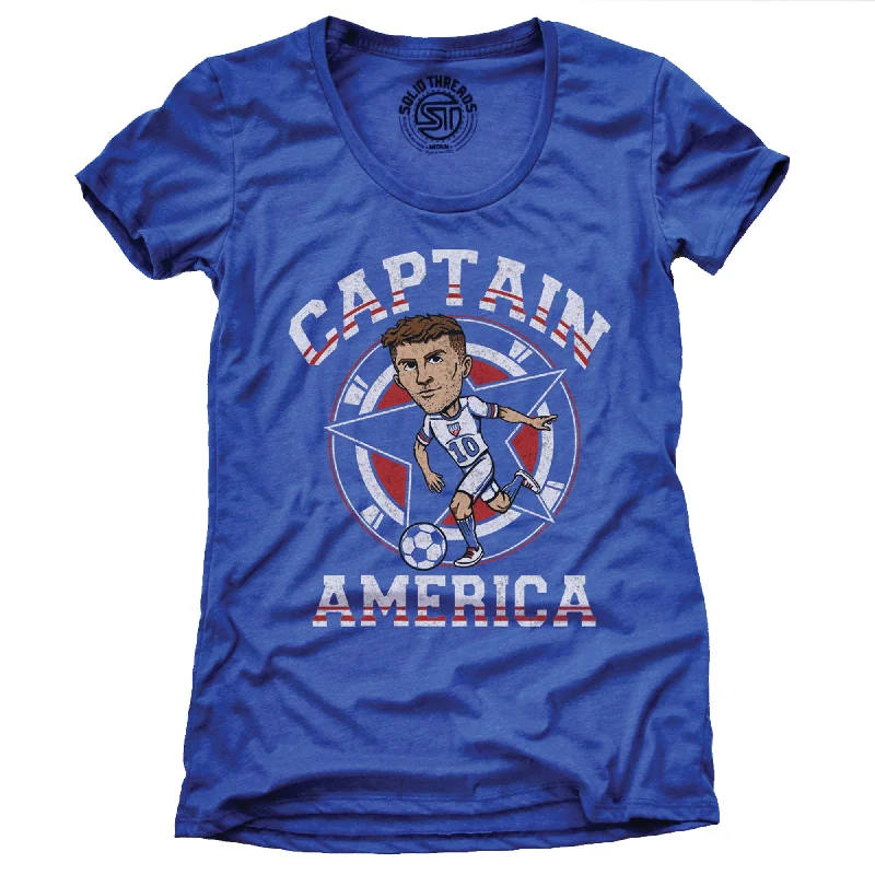 Women's Captain America Soccer T-shirt