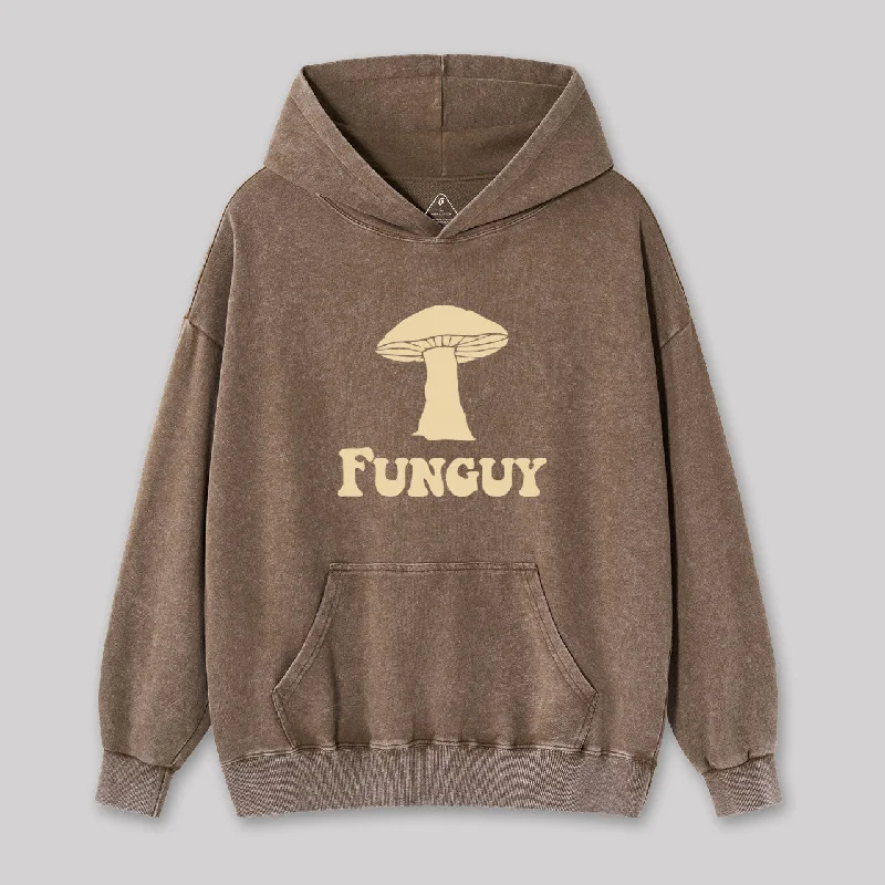 Fungi Fun Guy Funny Washed Hoodie