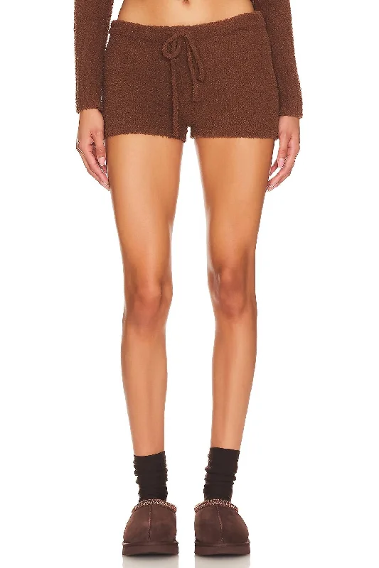 Harlow Fuzzie Short In Chocolate Lily