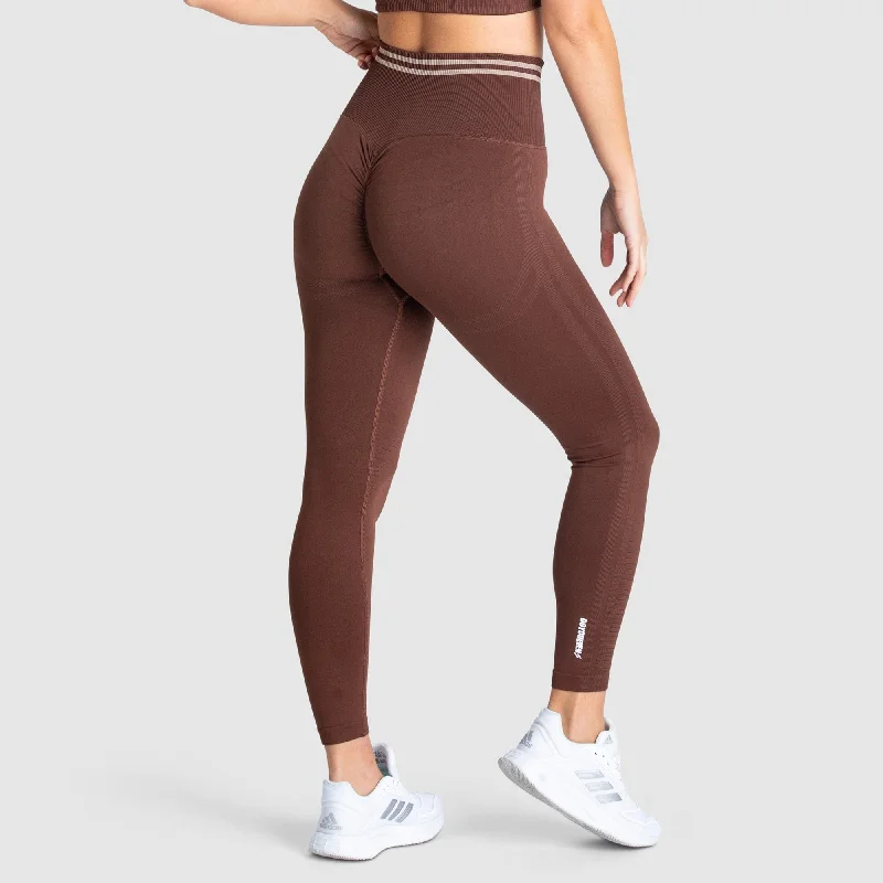 DYE Scrunch Seamless Leggings - Chocolate Brown