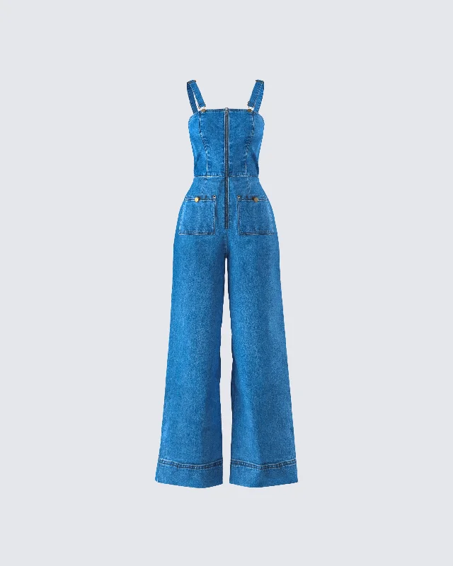 Fawn Blue Denim Overalls