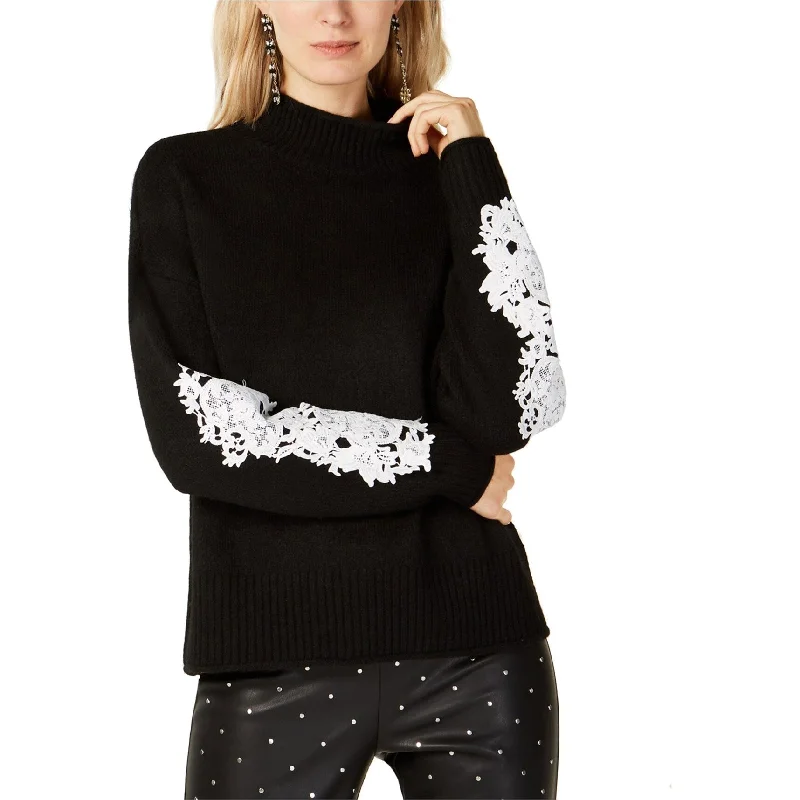 I-N-C Womens Laced Sleeve Knit Sweater