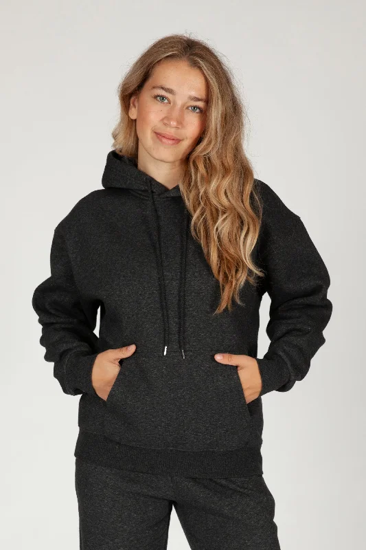 Chlo Relaxed Fit Hoodie in Dark Heather Grey