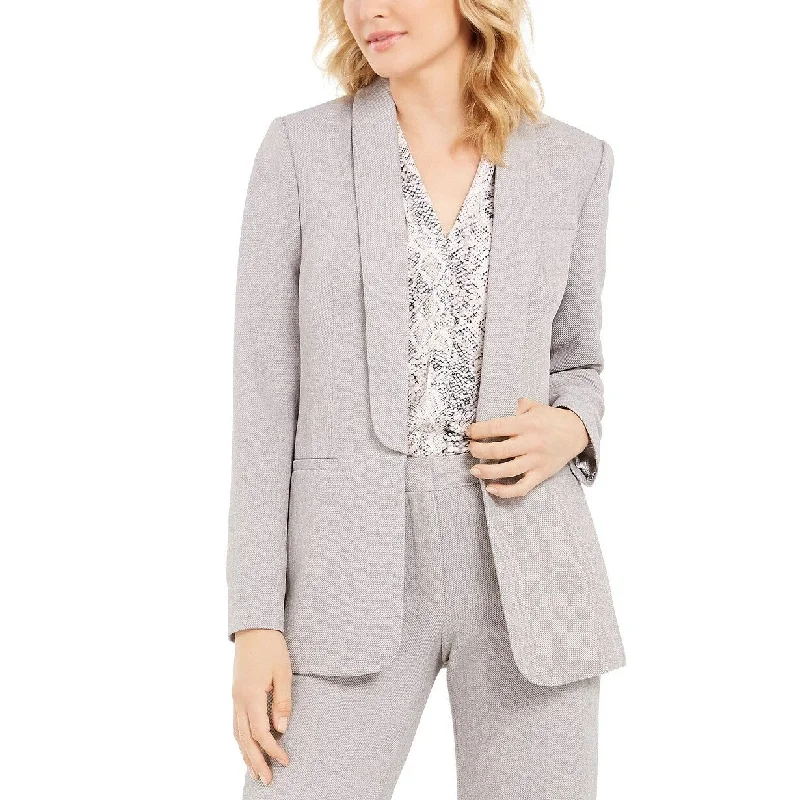 Calvin Klein Women's Parker Twill Blazer Gray Size 4