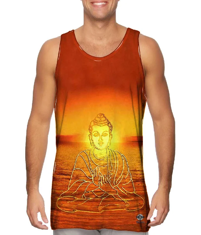 Buddha Deity Sunset Glow