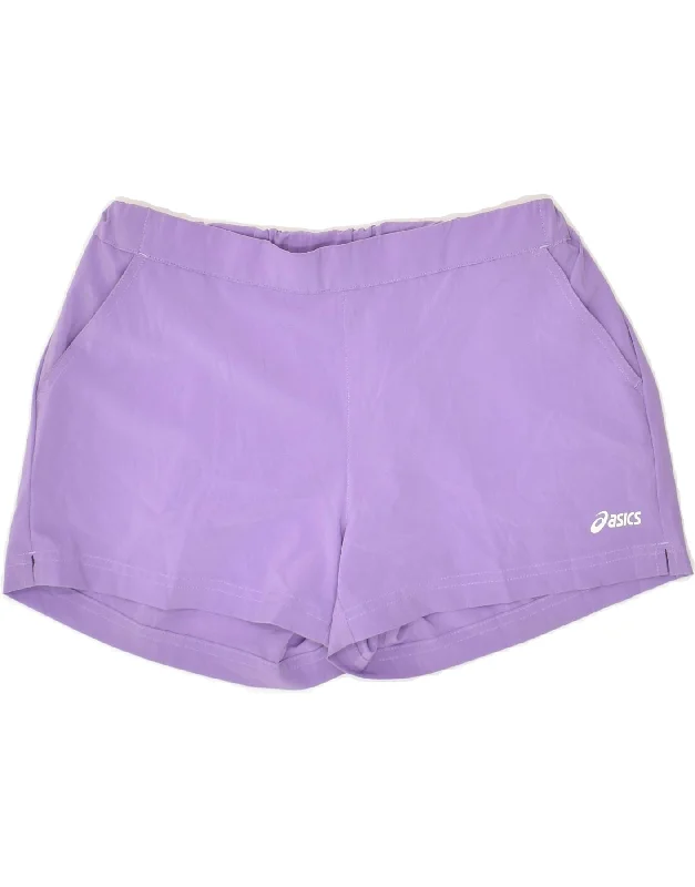 ASICS Womens Sport Shorts UK 14 Medium Purple Polyester