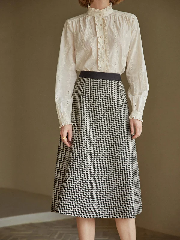 【Final Sale】 Dawn Houndstooth Skirt