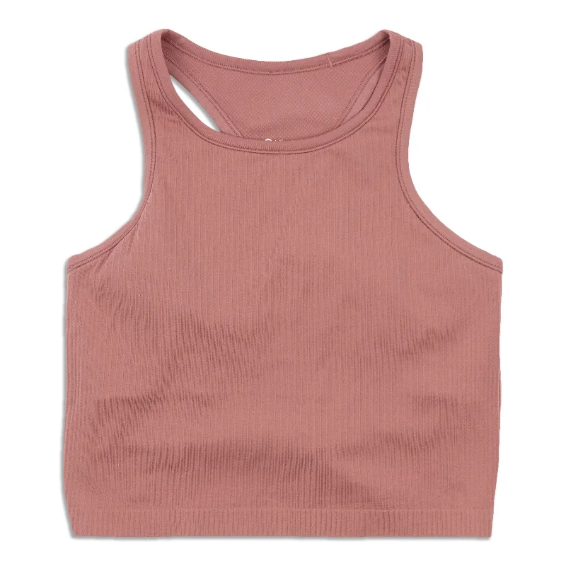 Ebb To Street Cropped Racerback Tank Top - Resale