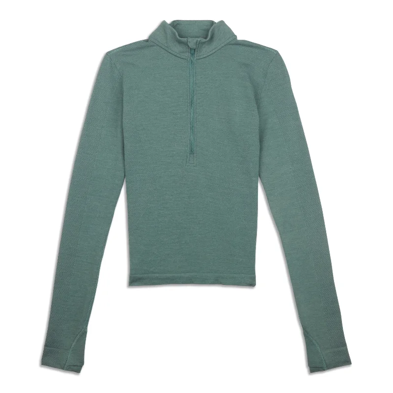 Merino Wool-Blend Base Layer Half Zip - Resale