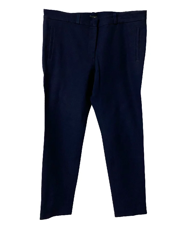 Joseph Trousers with Pockets in Blue Viscose