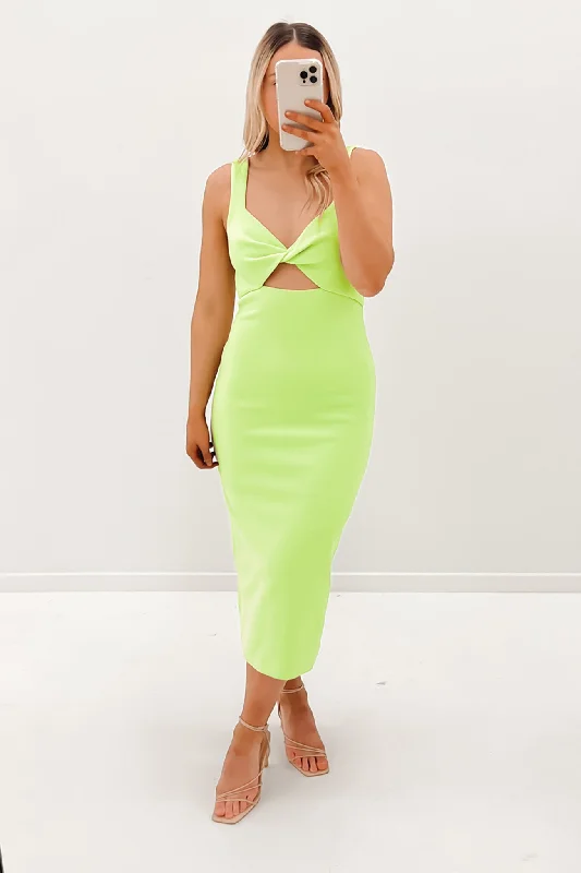 Perception Midi Dress Celery