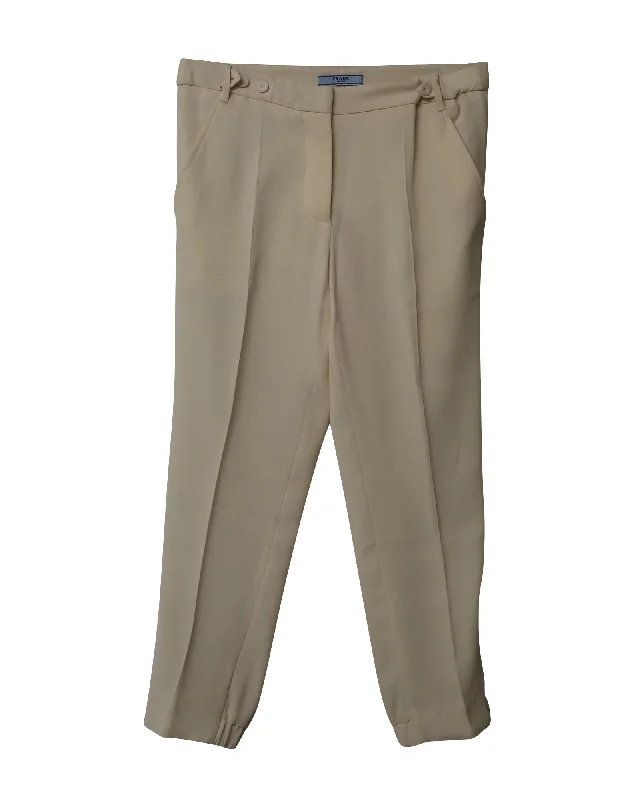 Prada Straight Leg Trousers in Cream Triacetate