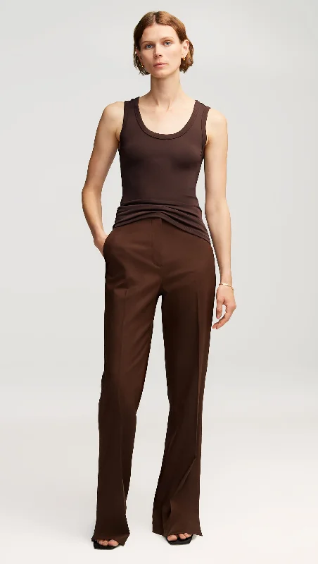 Prince Trouser in Seasonless Wool | Chocolate