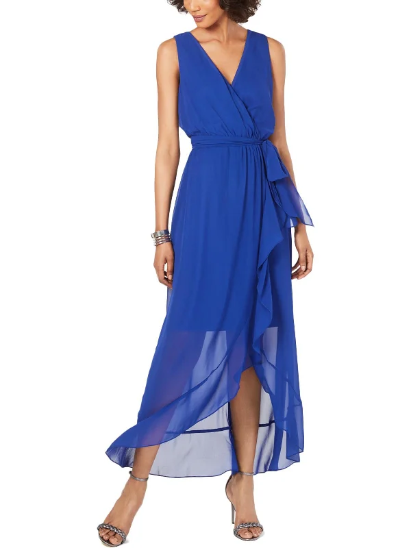 Womens Sleeveless Hi-Low Maxi Dress